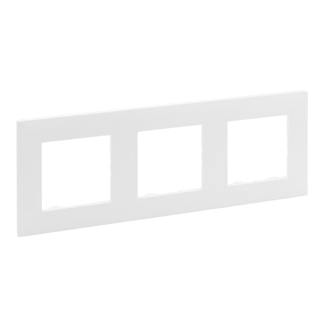 LEGRAND - Niloé plaque simple 3M blanc entraxe 71 hor./vert. - NNP113WH