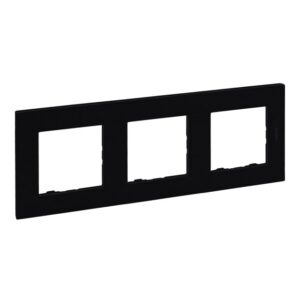LEGRAND - Niloé plaque simple 3M noir entraxe 71 hor./vert. - NNP113BL