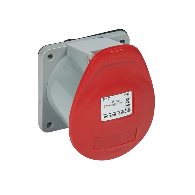 Socle de tableau P17 32A 400V 3P+T IP44, configuration visible