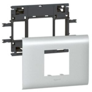 Support aluminium 2 modules DLP 85 mm, finition gris