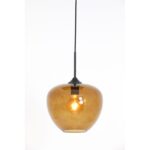 Suspension en verre brun et noir Ø30x25 cm MAYSON, configuration visible, vue complémentaire 1