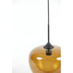Suspension en verre brun et noir Ø30x25 cm MAYSON, configuration visible, vue complémentaire 2