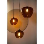Suspension en verre brun et noir Ø30x25 cm MAYSON, configuration visible, vue complémentaire 6
