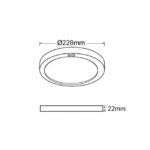 Anneau noir mat pour spot Slim PIR Ava D227 mm, configuration visible, vue complémentaire 3