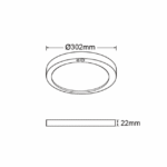 Anneau noir mat diamètre 300 pour downlight PIR 0025570055 – Image 4