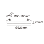 Plafonnier LED slim avec détecteur PIR CCT 7,5-15W 227 mm, configuration visible, vue complémentaire 7