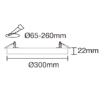 Plafonnier LED slim avec capteur PIR CCT 9/18,5W D300, finition Blanc, vue complémentaire 7