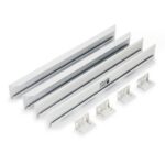 Cadre aluminium saillie blanc pour panneau LED 600x600 – Image 2