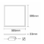 Dalle LED encastrable 595x595 34W 3700lm UGR19 PALMA+, dimensions 595 x 595 mm, vue complémentaire 5