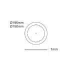 Anneau adaptateur blanc pour luminaire Ø195, en acier, vue complémentaire 1
