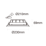 Downlight LED encastré CCT 10-20W Ø210 mm, 220-240 V, vue complémentaire 7