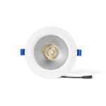 Downlight LED encastrable CCT 5-10W Ø150 mm, finition Blanc mat, vue complémentaire 1
