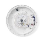 Plafonnier LED rond IP66 avec détecteur CCT blanc, configuration visible, vue complémentaire 2