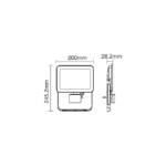 Projecteur LED extérieur avec détecteur 50W noir, 220 à 240 V, vue complémentaire 1