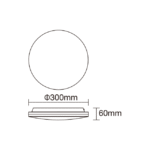 Plafonnier mural détecteur HF LED 19W IP54, finition Blanc, vue complémentaire 4