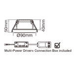 Spot encastrable orientable IP65 dimmable CCT Sora, finition Blanc, vue complémentaire 5