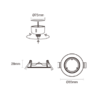 Spot encastrable orientable blanc GU10 GU5.3 Ø75, en aluminium, vue complémentaire 3
