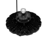 Cloche LED industrielle UFO 100 à 200W 4000K IP65 noir, configuration visible, vue complémentaire 1