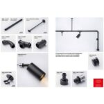 Spot tubulaire GU10 orientable noir et laiton TUSPOTSV – Image 2