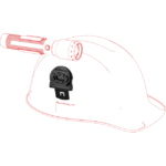 Support de casque Euroslot type A P5R P6R P7R UV, finition noir, vue complémentaire 1