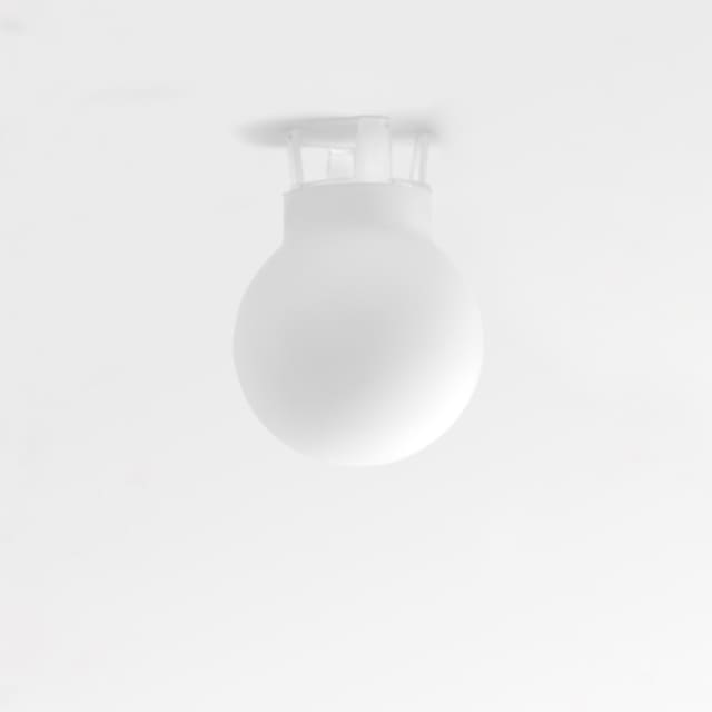 Placebo glass ball down (Ø90mm) white matt, finition blanc