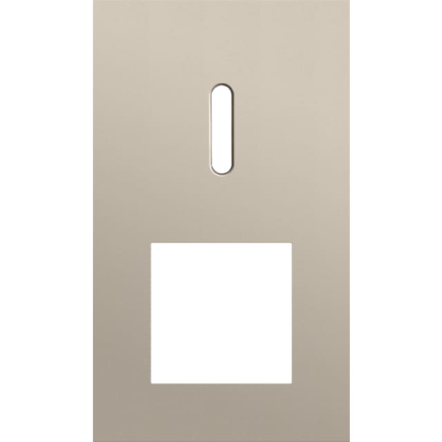 Enjoliveur double v60, pr 1x interr. simple + 1 fct, champagne, finition steel champagne coated