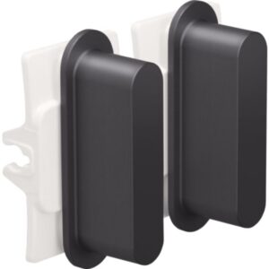 Détails visibles de Double bascule interrupteur aluminium noir brossé pour Enjoliveur interrupteur
