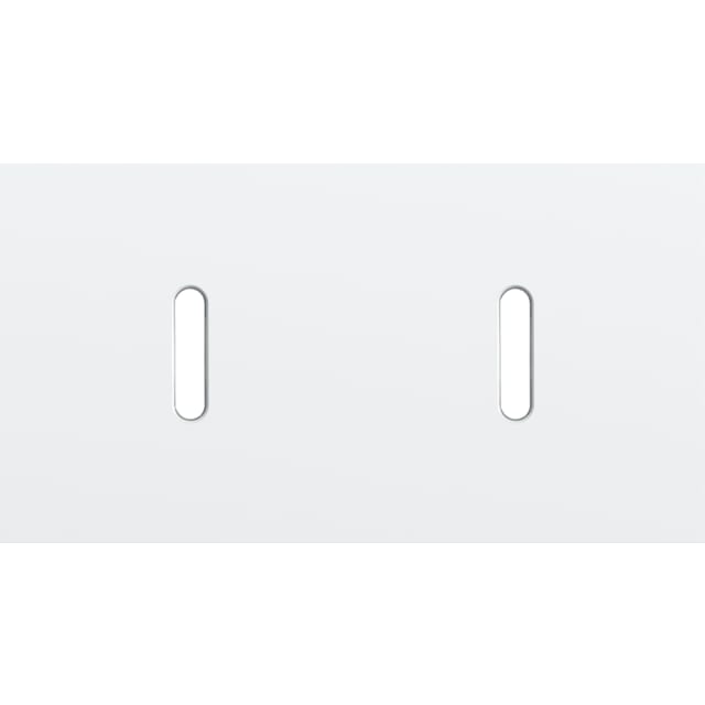 Plaque double horizontale pour interrupteur, finition steel white coated