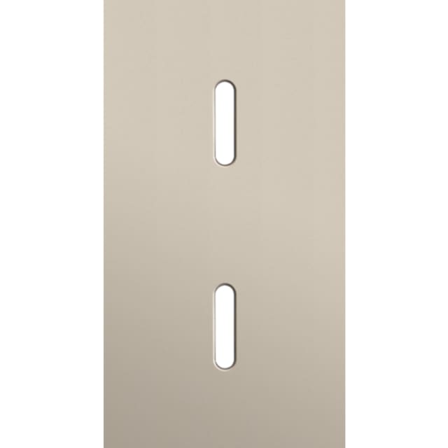 PLAQUE DBL V71 PR 2 COMMUT SMPL, finition steel champagne coated