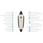 Chargeur mobile voiture électrique 32A Wi-Fi Bluetooth 7,5 m, dimensions 216 x 90 x 64 mm, vue complémentaire 3