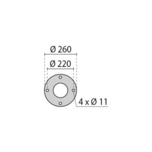 PIL - SPILLO - plaque de base - Ø260mm - 4x Ø11mm trous - 310415