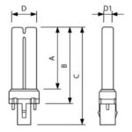 Tube Actinic BL anti-insectes PL-S 9W G23 2 broches, configuration visible, vue complémentaire 1