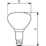 Lampe infrarouge chauffante BR125 250W E27 claire – Image 2