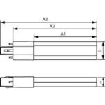 Tube LED PL-S G23 5W 3000K CorePro, finition blanc, vue complémentaire 1