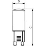Ampoule LED capsule G9 3,7W 3000K 470 lm CorePro, finition blanc, vue complémentaire 1