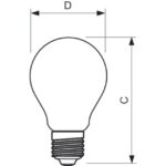 Ampoule LED filament E27 A60 7W 2700K 806 lm CorePro, finition blanc, vue complémentaire 1