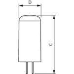 Ampoule LED capsule G4 dimmable 2,1W 2700K 210lm, finition blanc, vue complémentaire 1