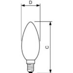 Ampoule LED flamme B35 E14 2W 2700K 250lm CorePro, finition blanc, vue complémentaire 1