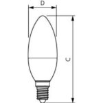 Ampoule LED flamme E14 5W 2700K 470 lm CorePro B35, finition blanc, vue complémentaire 1