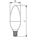 Ampoule LED flamme E14 7W 4000K 806 lm CorePro B38, finition blanc, vue complémentaire 1