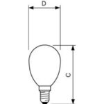 Ampoule LED sphérique P45 E14 2W 2700K 250 lm CorePro, finition blanc, vue complémentaire 1