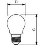 Ampoule LED sphérique P45 E27 2W 2700K 250lm CorePro, finition blanc, vue complémentaire 1