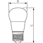 Ampoule LED sphérique E27 5W 2700K 470lm P45, finition blanc, vue complémentaire 1