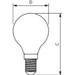 Ampoule LED sphérique P45 E14 6,5W 2700K 806 lm CorePro, finition blanc, vue complémentaire 1