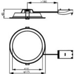 Downlight LED encastrable 12W D150 blanc DN065B G4 – Image 2