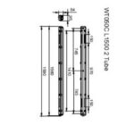 Réglette étanche LED IP65 1500 mm, finition gris, vue complémentaire 1