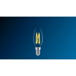 Ampoule LED flamme B35 E14 dimmable 470 lm, finition blanc, vue complémentaire 3