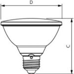 Ampoule LED E27 9,5W 2700K dimmable 740 lm, finition blanc, vue complémentaire 1