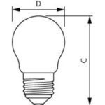 Ampoule LED sphérique P45 E27 dimmable 2700K 3,4W 40W – Image 2