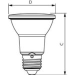Lampe LED spot PAR20 E27 dimmable 6W 2700K 500lm CRI90, finition blanc, vue complémentaire 1